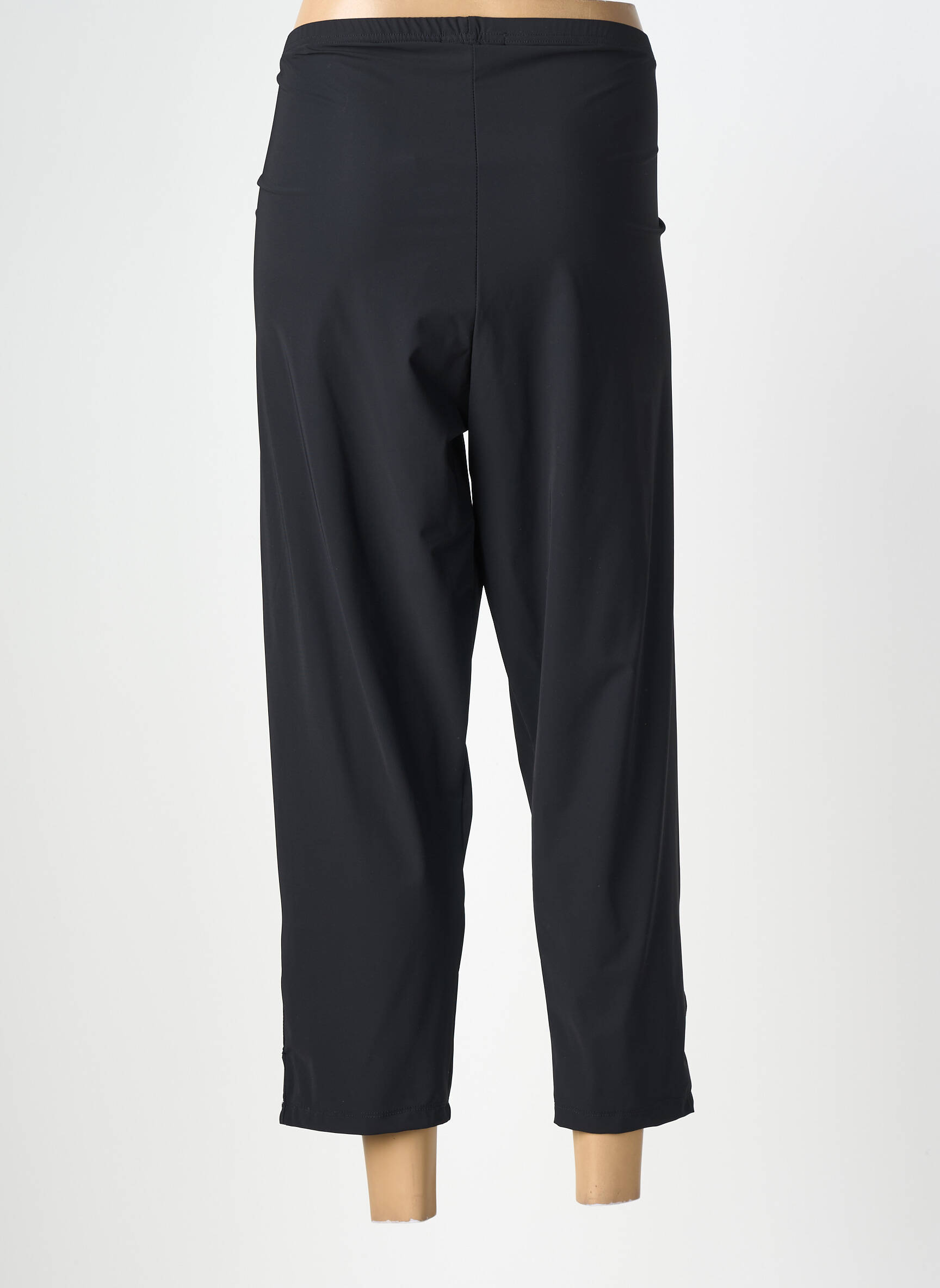 Pantacourt stretch taille normale noir MALOKA femme