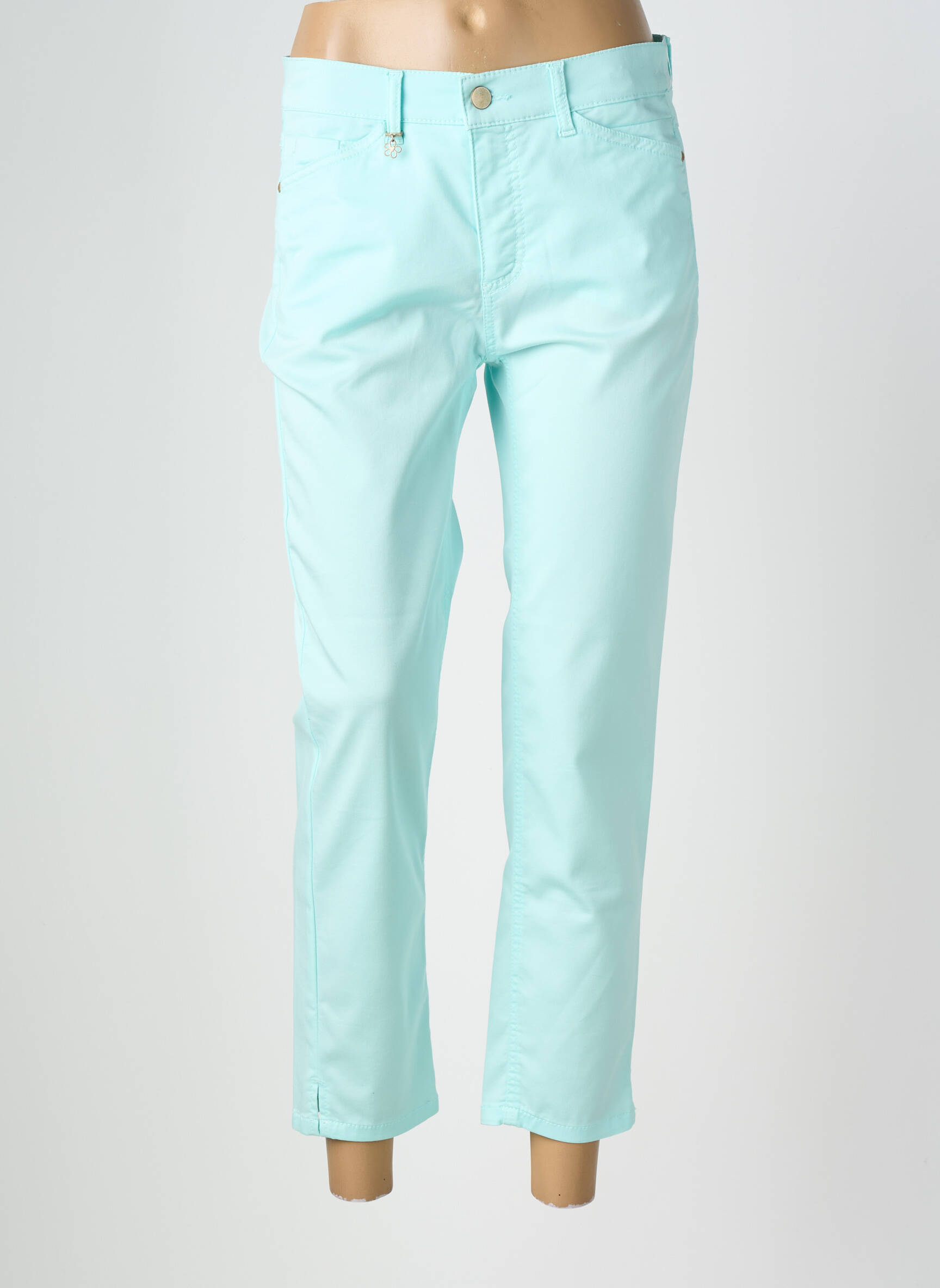 Pantalon 7/8 stretch taille normale bleu ANNA MONTANA femme