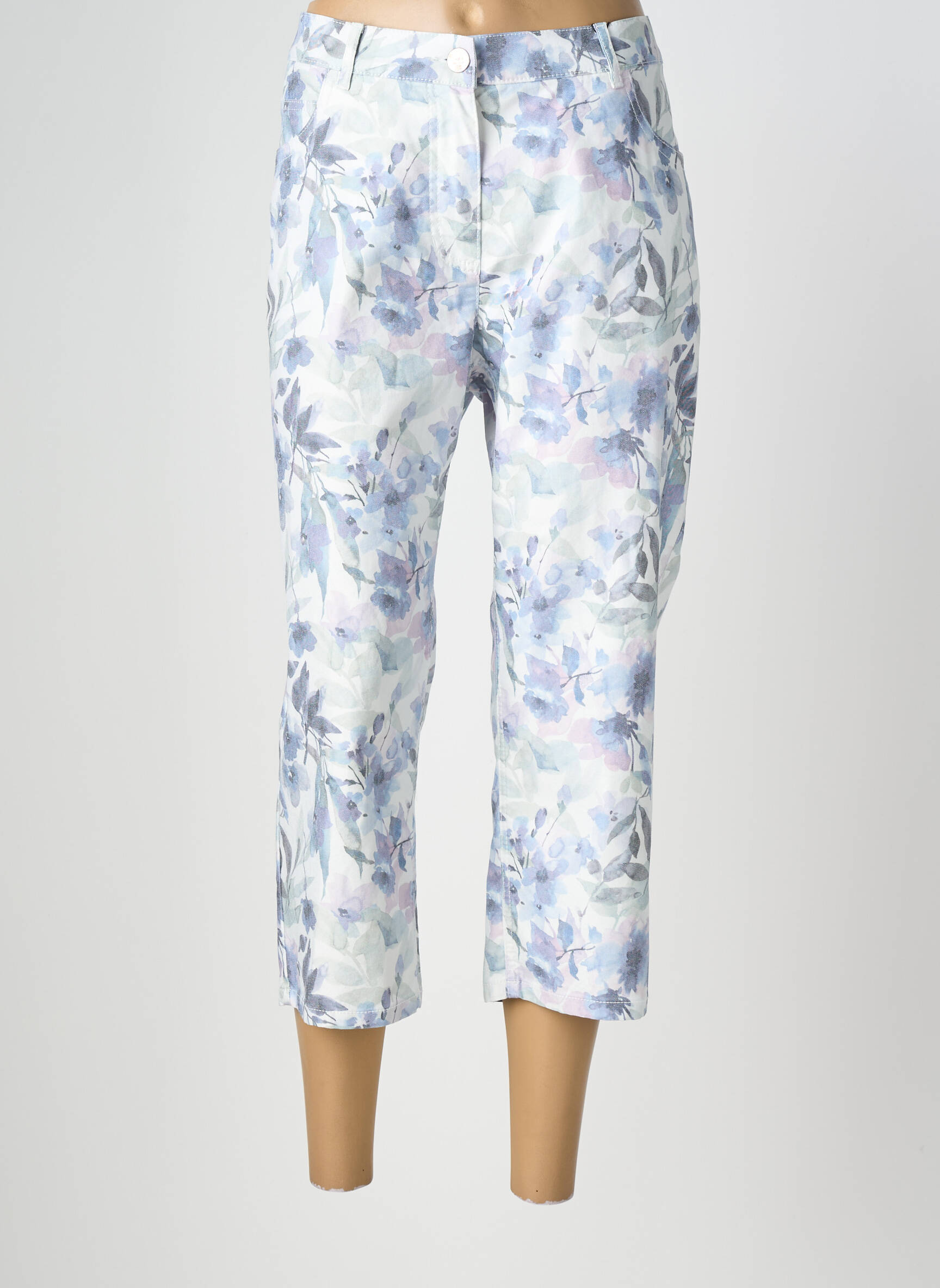 Pantacourt coupe droite blanc STARK femme