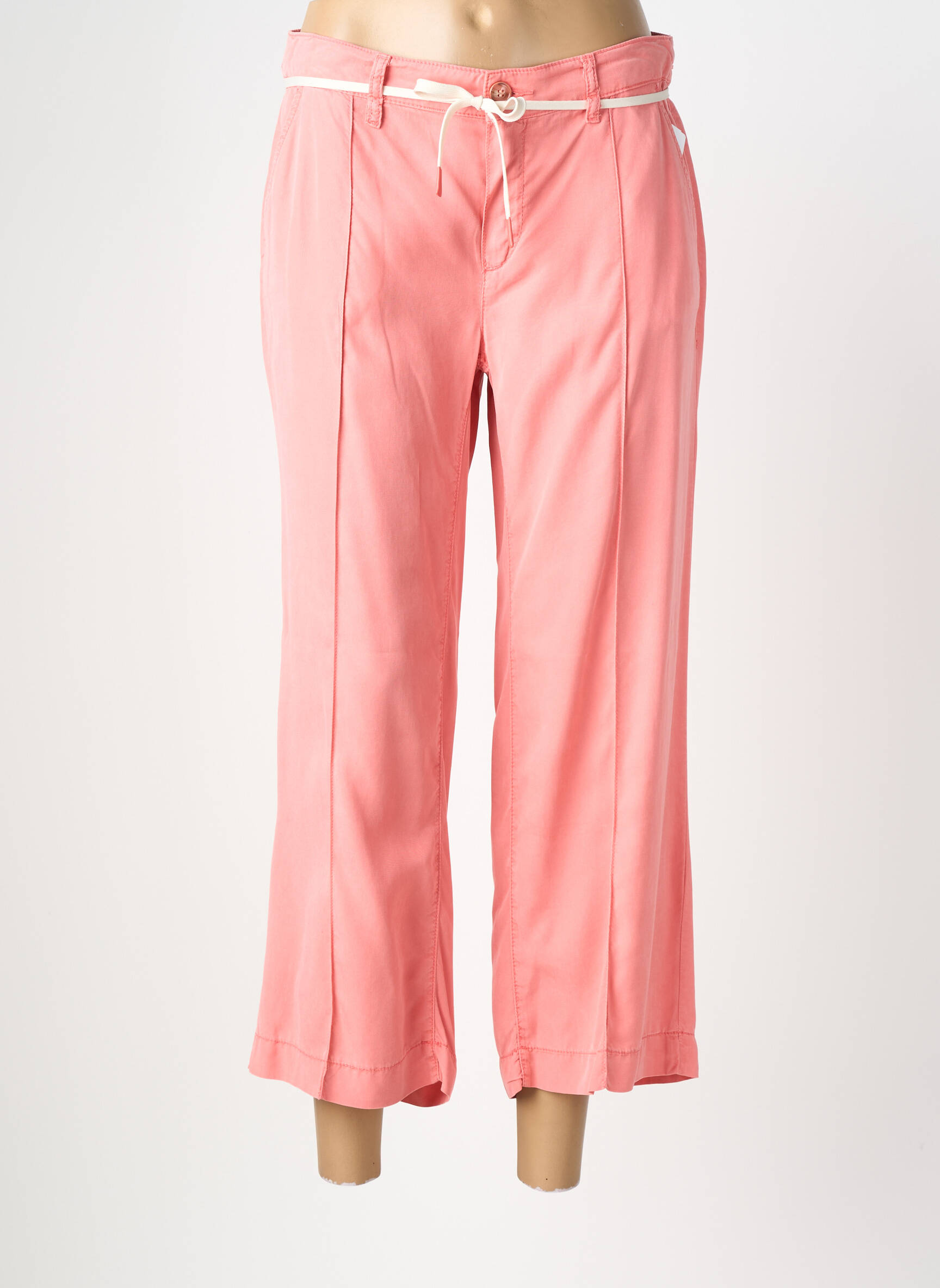 Pantalon 7/8 taille élastique taille normale orange ANNA MONTANA femme