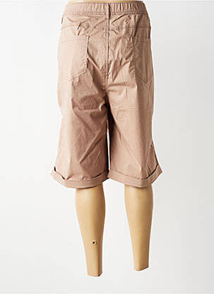 Bermuda coupe droite taille normale beige GEVANA femme