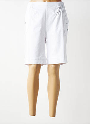 Bermuda taille élastique taille normale blanc VISION NIGHT femme