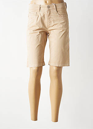 Bermuda tissage popeline beige ANNA MONTANA femme