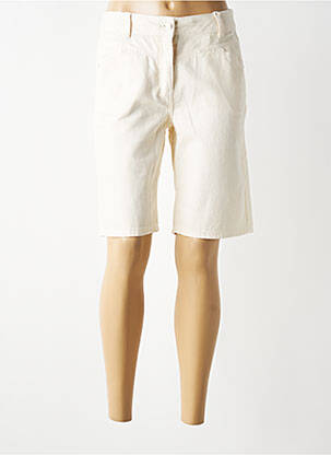 Bermuda coupe droite taille normale beige C'EST BEAU LA VIE femme