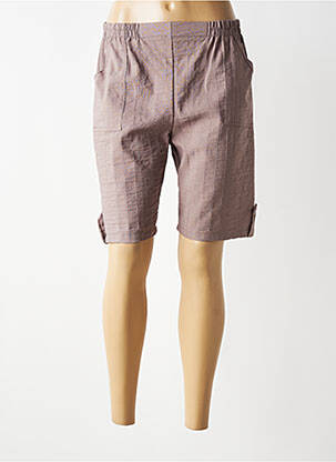 Bermuda taille élastique taille normale marron VISION NIGHT femme