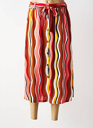 Jupe mi-longue taille normale orange ÉTYMOLOGIE femme
