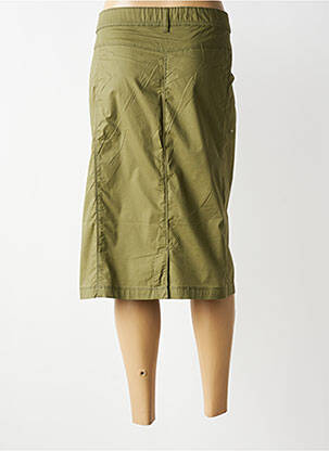 Jupe mi-longue stretch vert GRIFFON femme