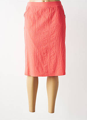 Jupe mi-longue stretch orange GRIFFON femme