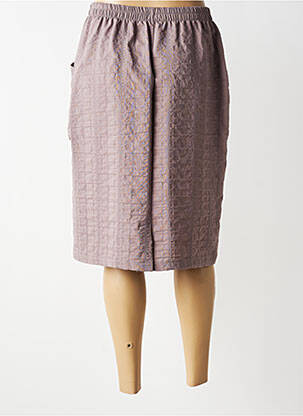 Jupe mi-longue coupe droite marron GRIFFON femme