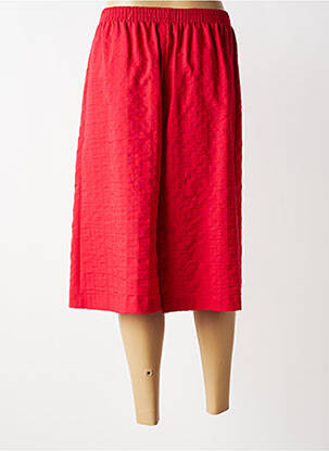 Jupe mi-longue stretch rouge GEVANA femme
