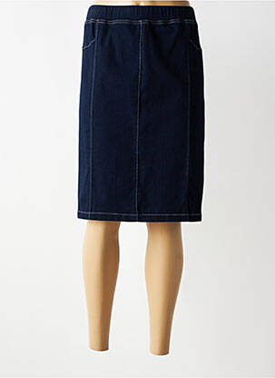 Jupe mi-longue stretch bleu PAUSE CAFE femme