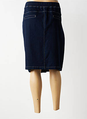 Jupe mi-longue stretch bleu PAUSE CAFE femme