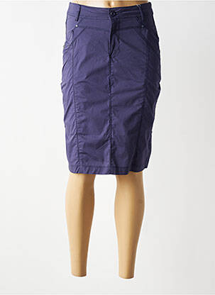 Jupe mi-longue stretch bleu GRIFFON femme