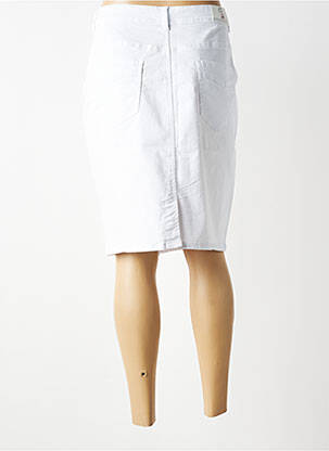 Jupe mi-longue stretch blanc S.QUISE femme