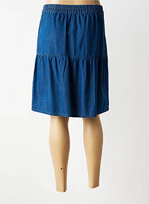 Jupe mi-longue stretch bleu AGATHE & LOUISE femme