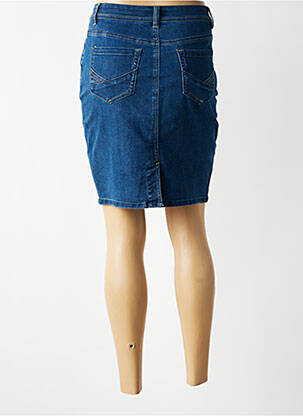 Jupe courte coupe droite bleu GEVANA femme