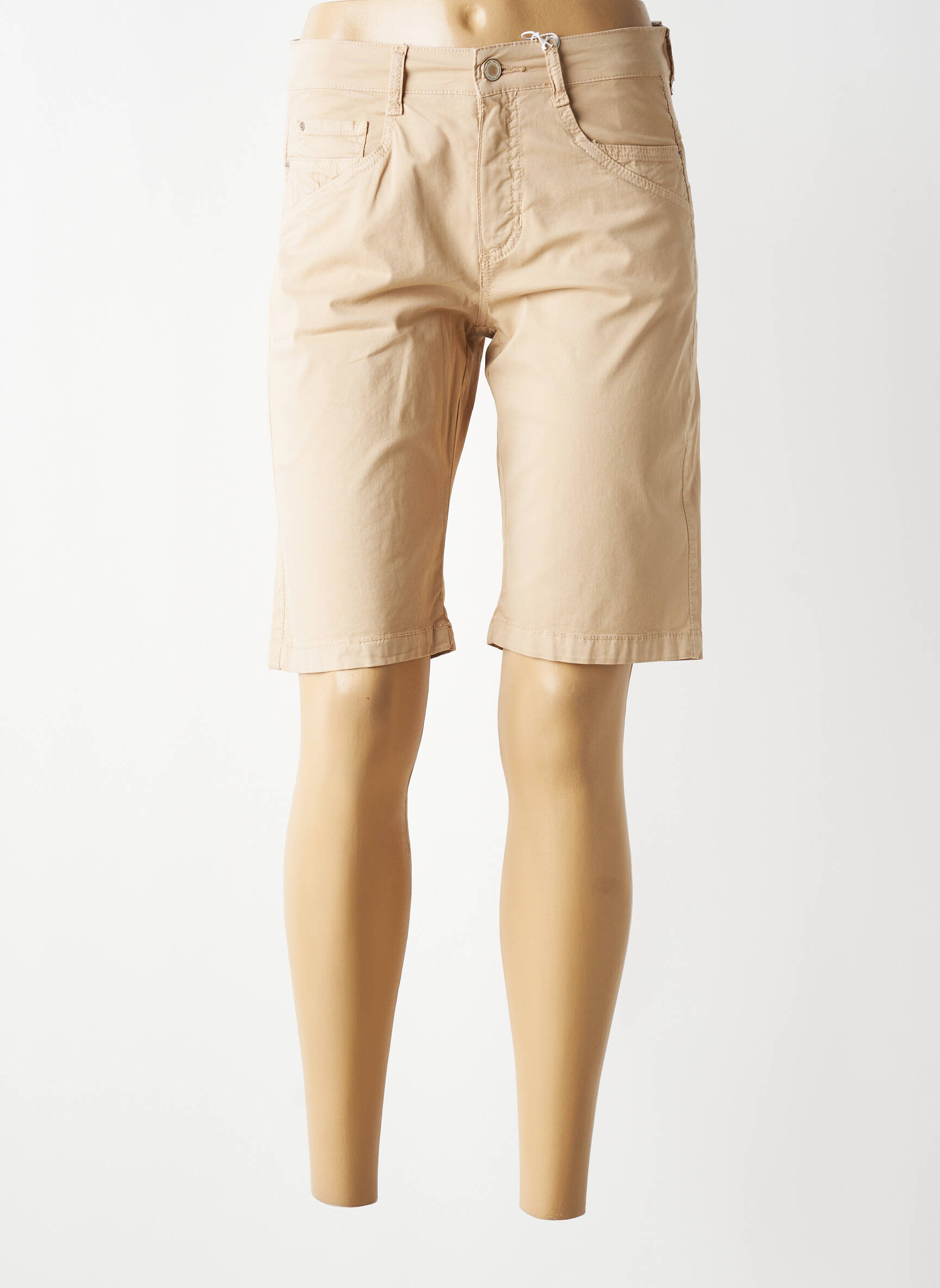 Bermuda tissage popeline beige ANNA MONTANA femme