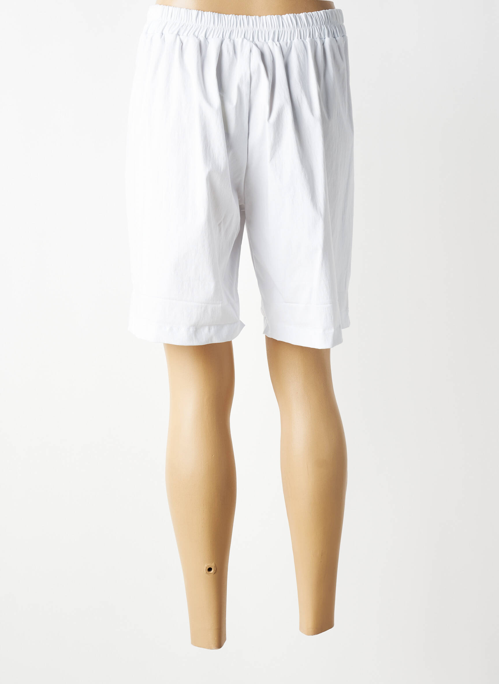 Bermuda taille élastique taille normale blanc HALOGENE femme