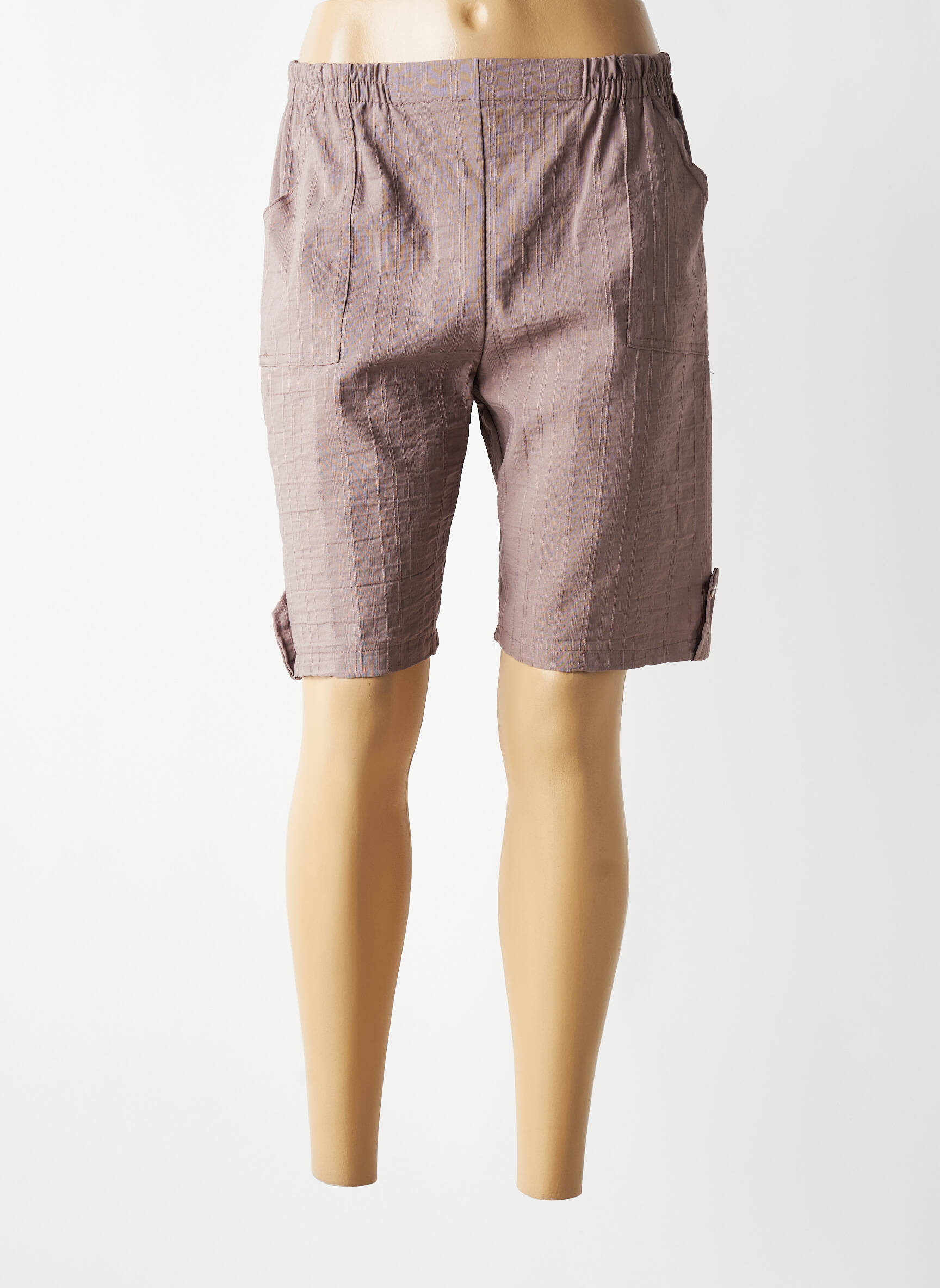 Bermuda taille élastique taille normale marron VISION NIGHT femme