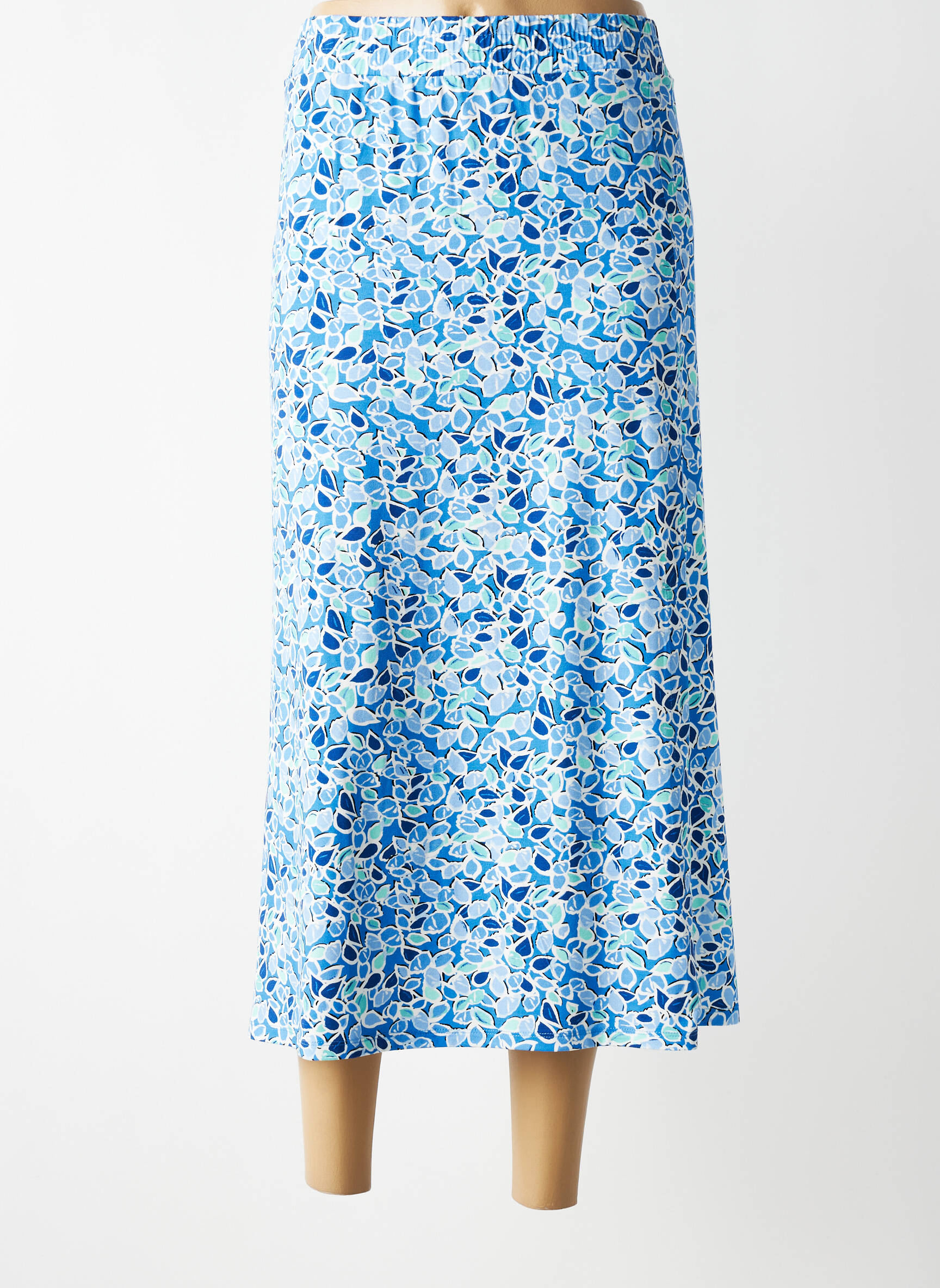 Jupe longue imprimé fantaisie bleu BARBARA LEBEK femme