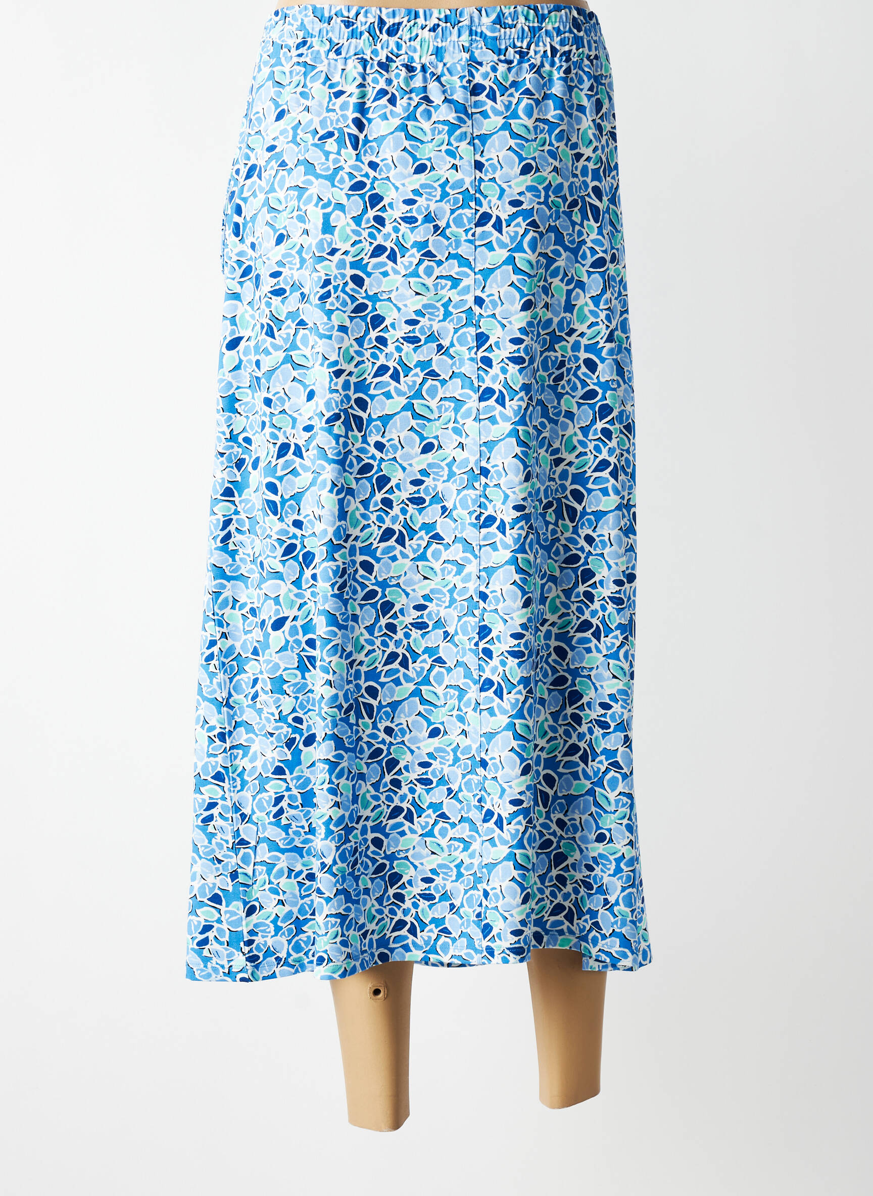 Jupe longue imprimé fantaisie bleu BARBARA LEBEK femme
