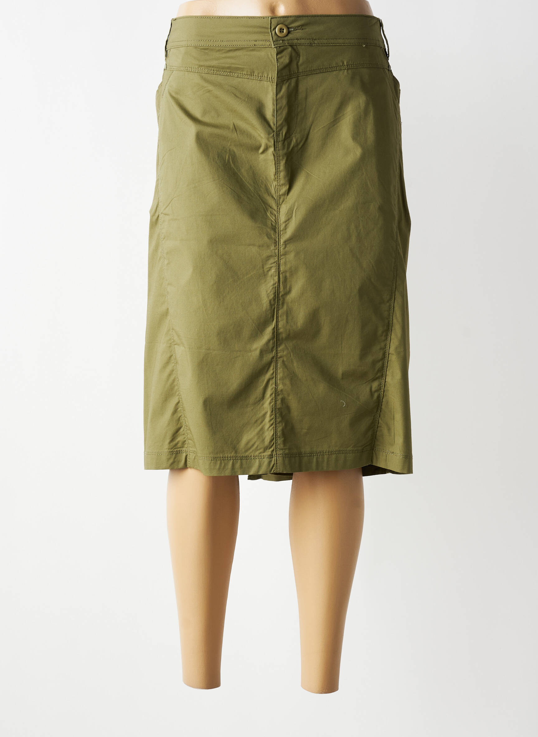 Jupe mi-longue stretch vert GRIFFON femme