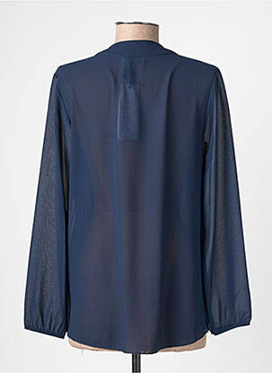 Blouse manches longues manches longues bleu QUATTRO femme