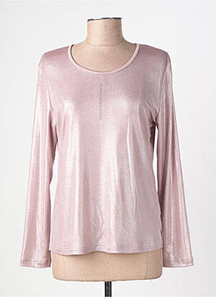 Top col rond manches longues rose MERI & ESCA femme