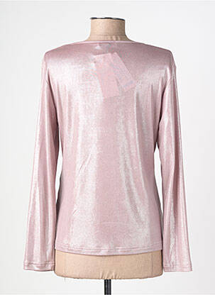 Top col rond manches longues rose MERI & ESCA femme