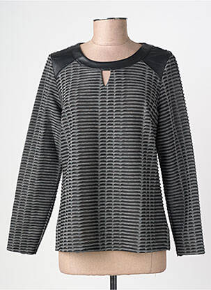 Top stretch manches longues gris GUY DUBOUIS femme