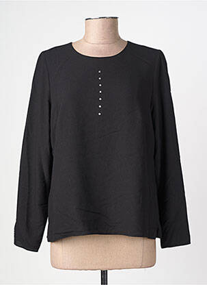 Top tissage crêpe manches longues noir GUY DUBOUIS femme