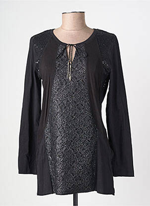 Tunique manches longues col rond noir MERI & ESCA femme