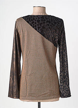 Top stretch manches longues marron IMPULSION femme
