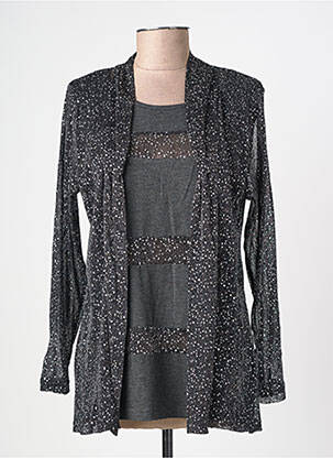 Twin-set coupe droite gris GUY DUBOUIS femme