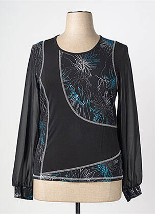 Top stretch manches longues bleu GRIFFON femme
