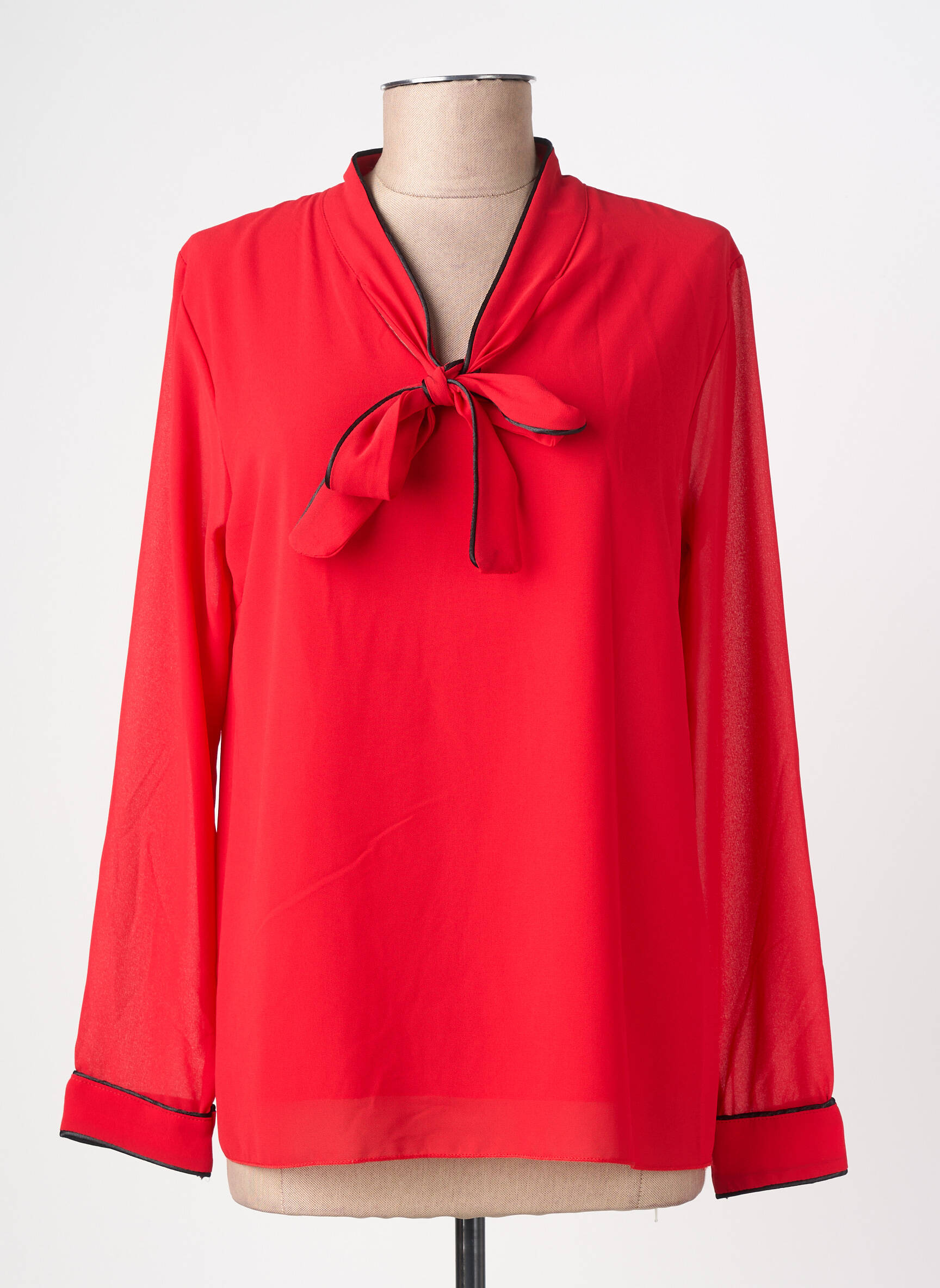 Blouse manches longues manches longues rouge QUATTRO femme