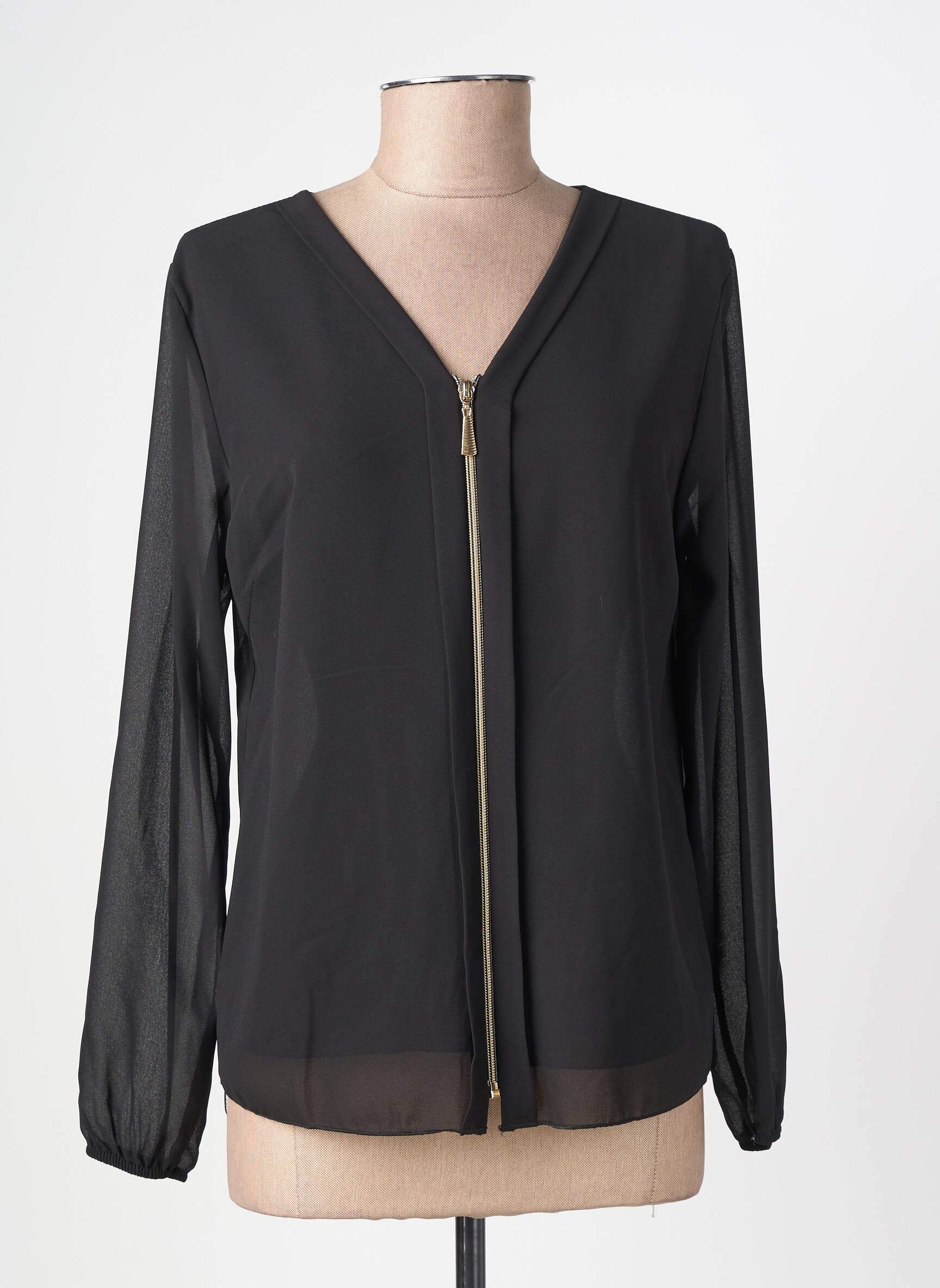 Blouse manches longues manches longues noir QUATTRO femme