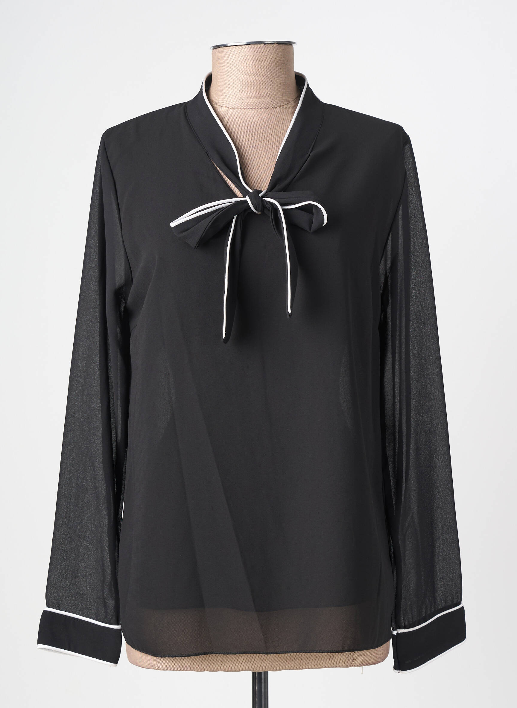 Blouse manches longues manches longues noir QUATTRO femme