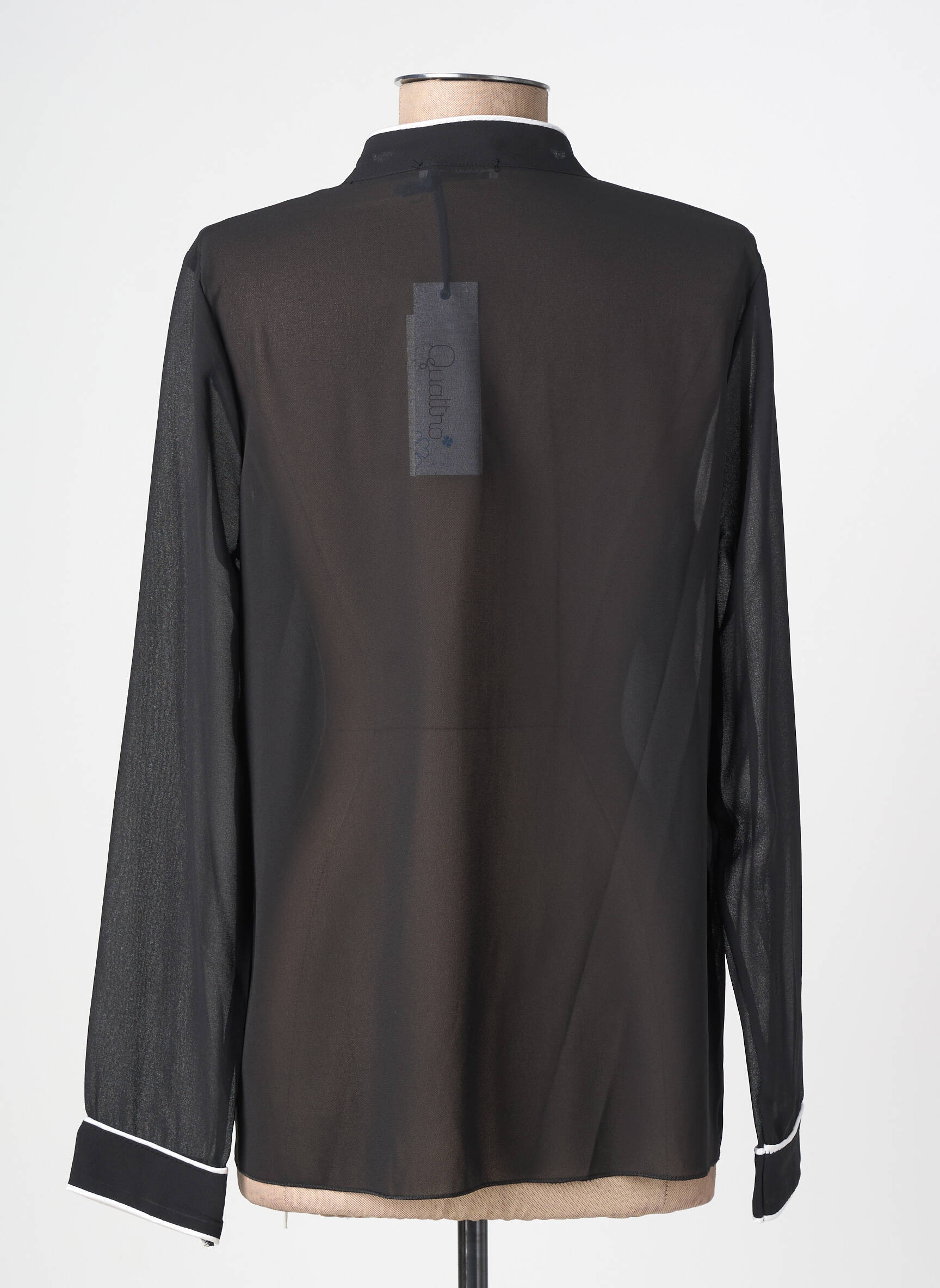 Blouse manches longues manches longues noir QUATTRO femme