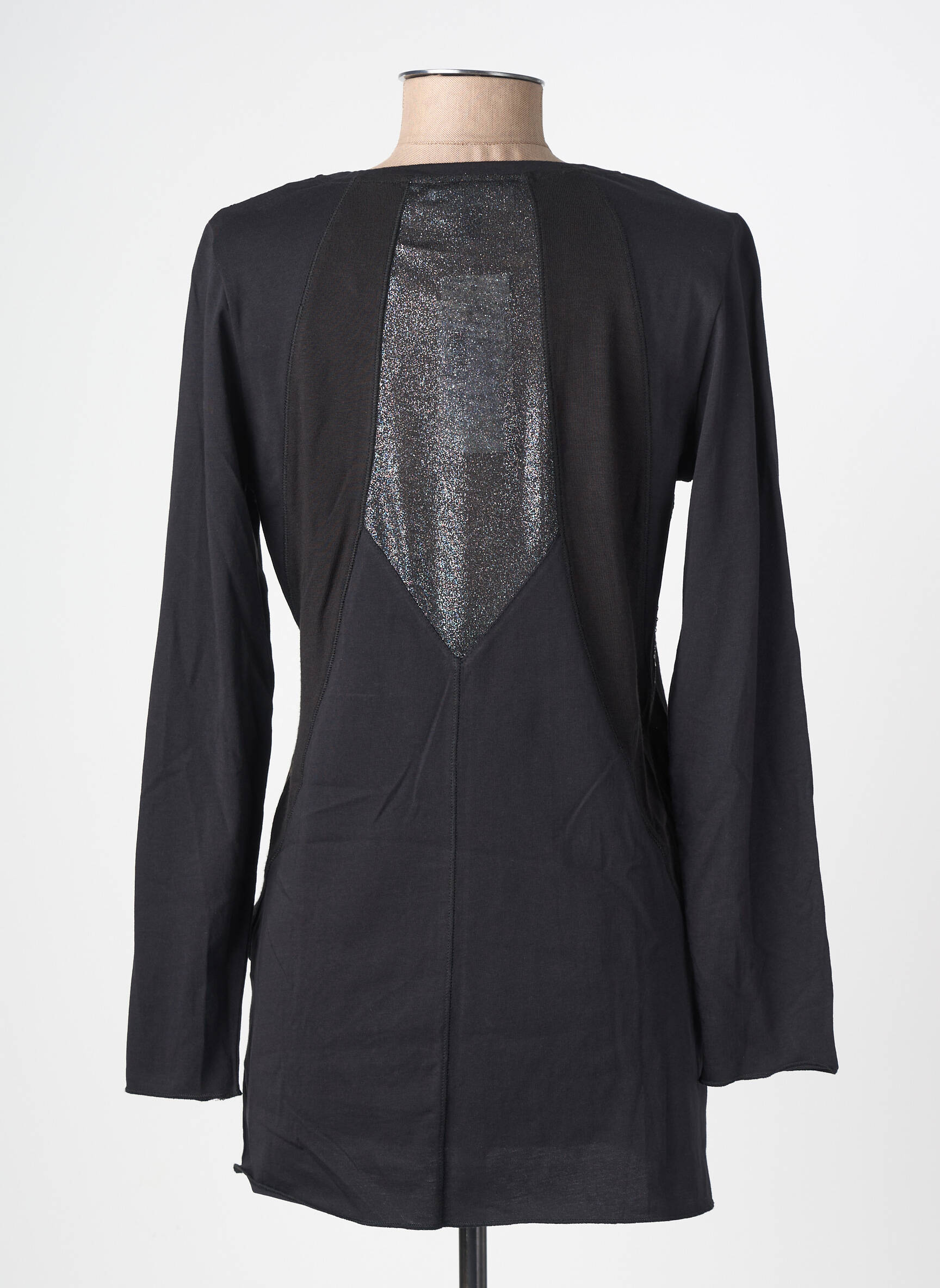 Tunique manches longues col rond noir MERI & ESCA femme