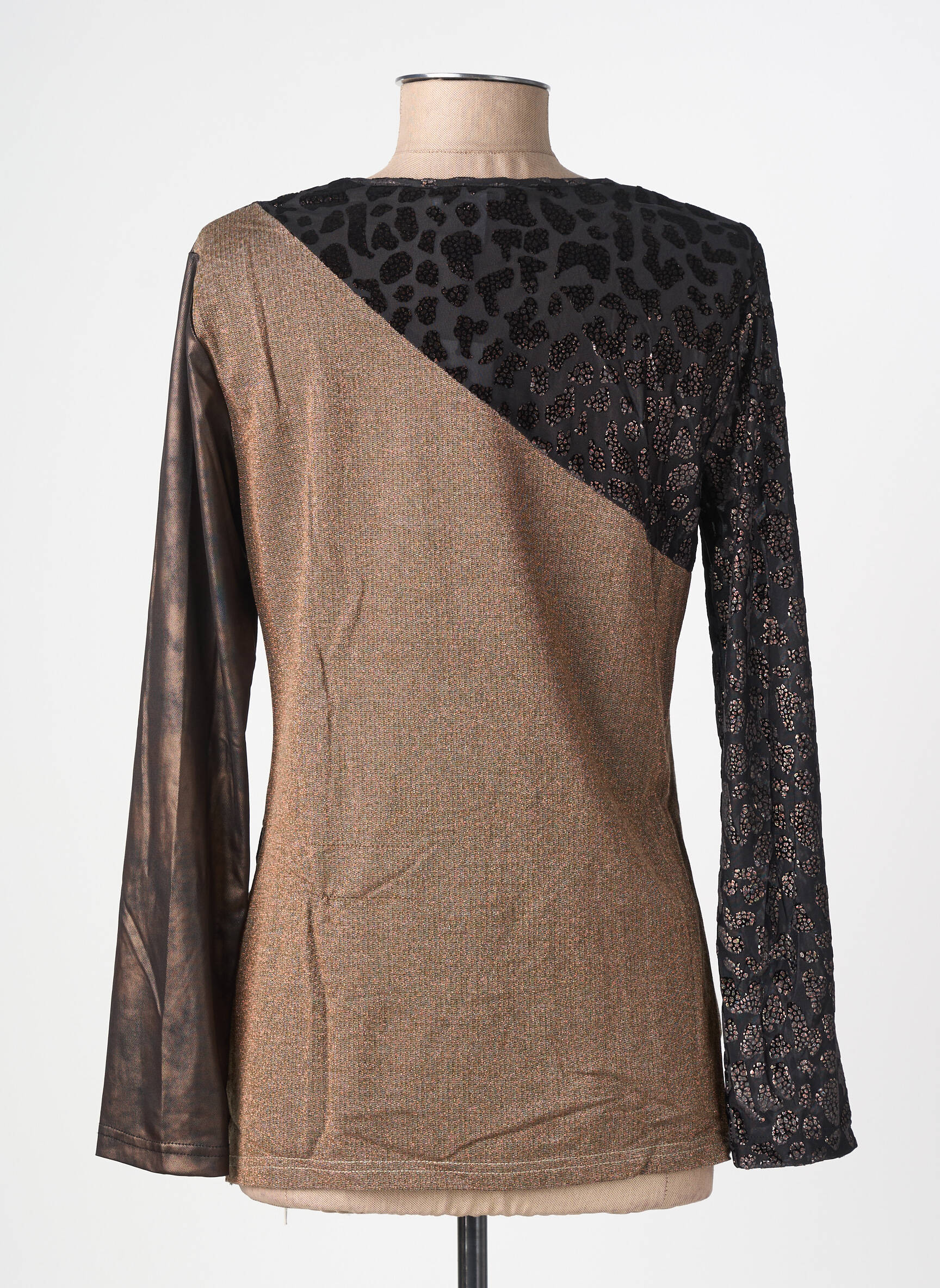 Top stretch manches longues marron MERI & ESCA femme