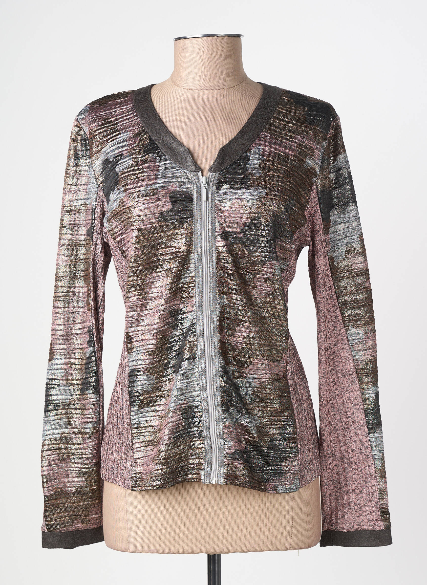Gilet manches longues stretch marron MERI & ESCA femme