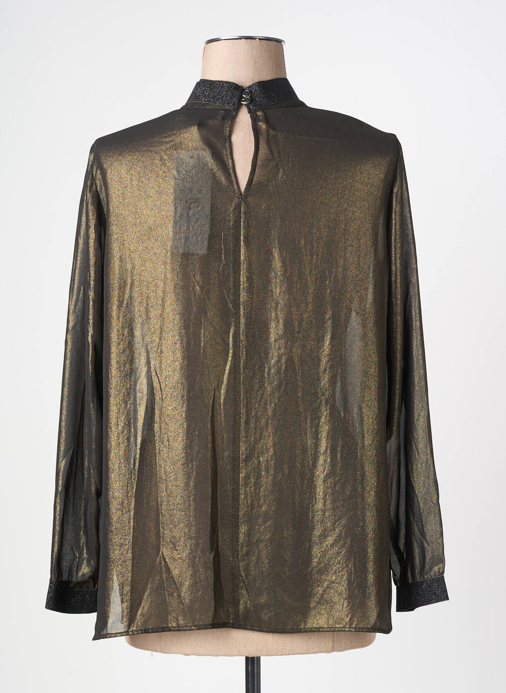 Blouse légère et transparente manches longues or MERI & ESCA femme