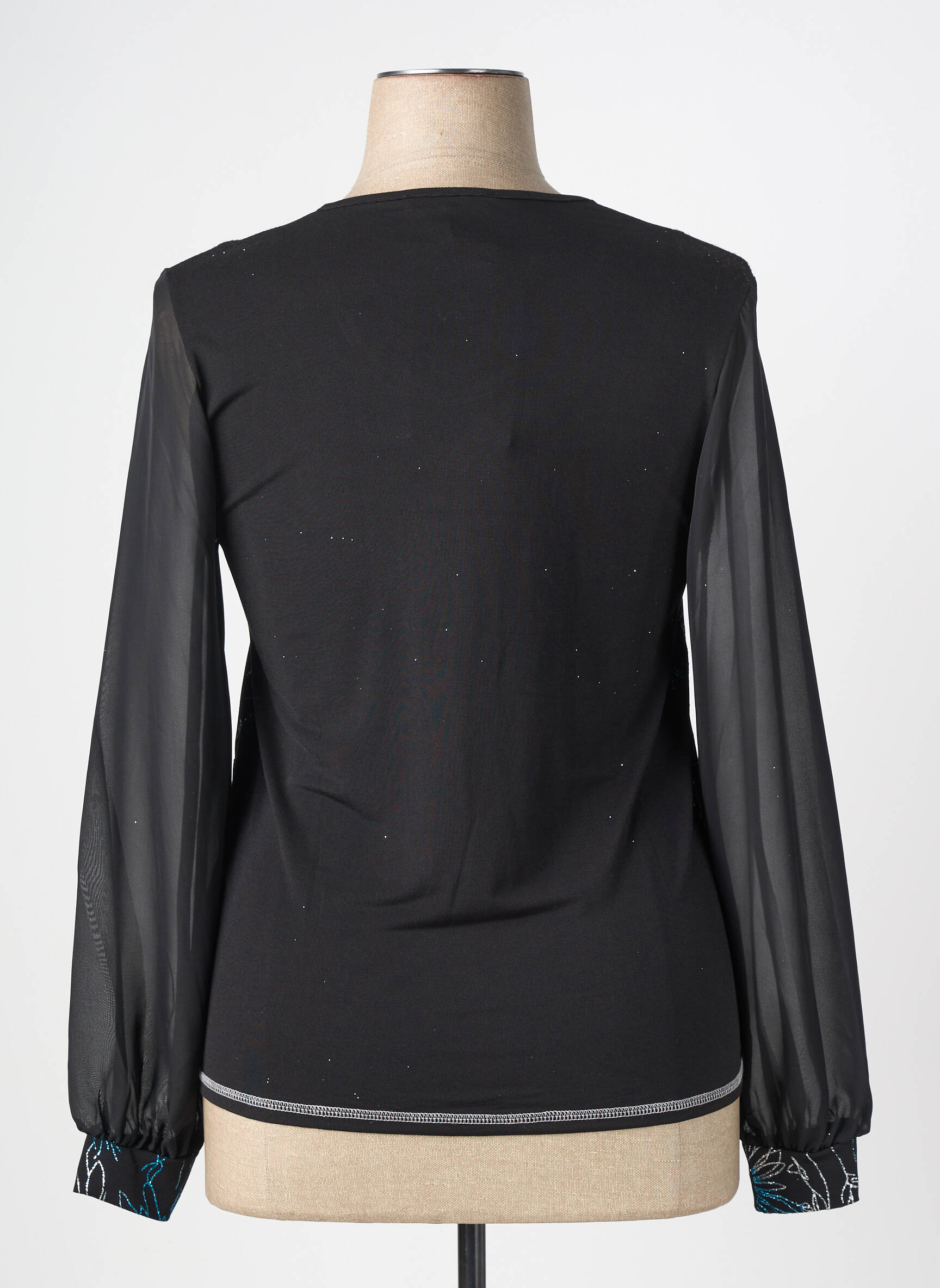 Top stretch manches longues bleu GRIFFON femme