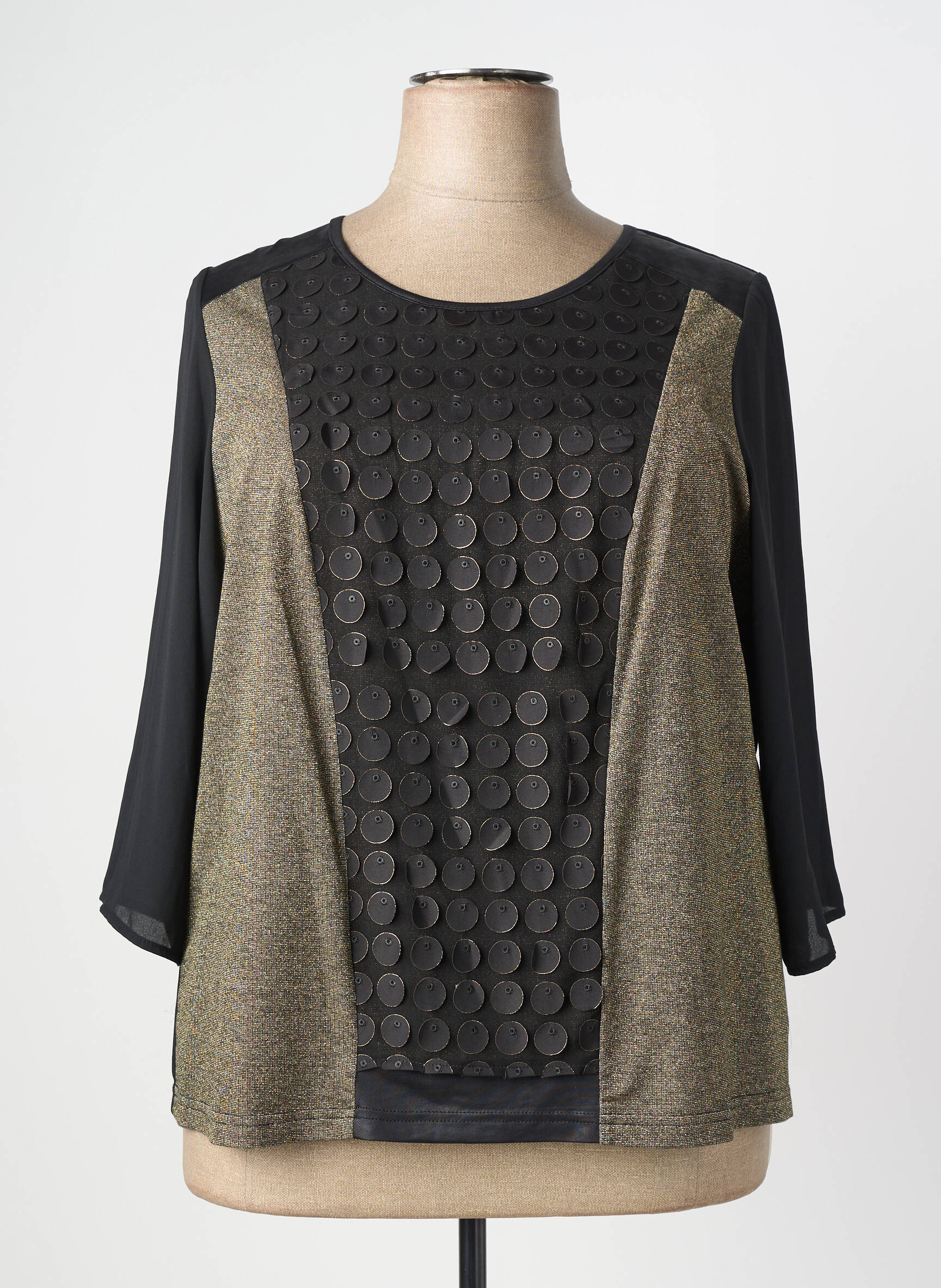 Top stretch manches 3/4 or MERI & ESCA femme