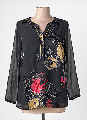 Blouse manches longues manches longues noir IMPULSION femme