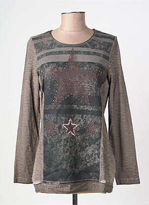 Top stretch manches longues gris MERI & ESCA femme