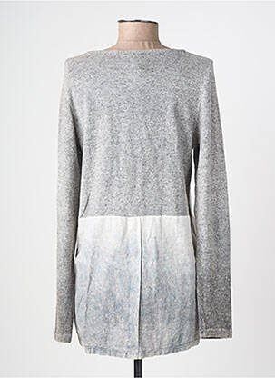 Pull tunique stretch manches longues gris GUY DUBOUIS femme