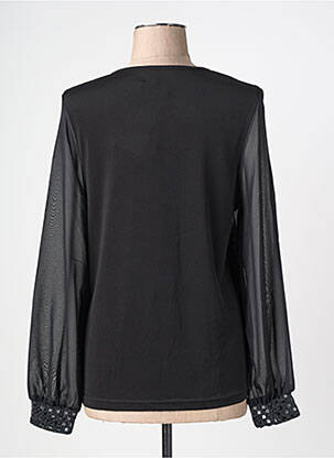 Blouse col rond manches longues noir GRIFFON femme