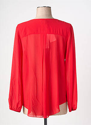 Chemisier tissage crêpe manches longues rouge QUATTRO femme